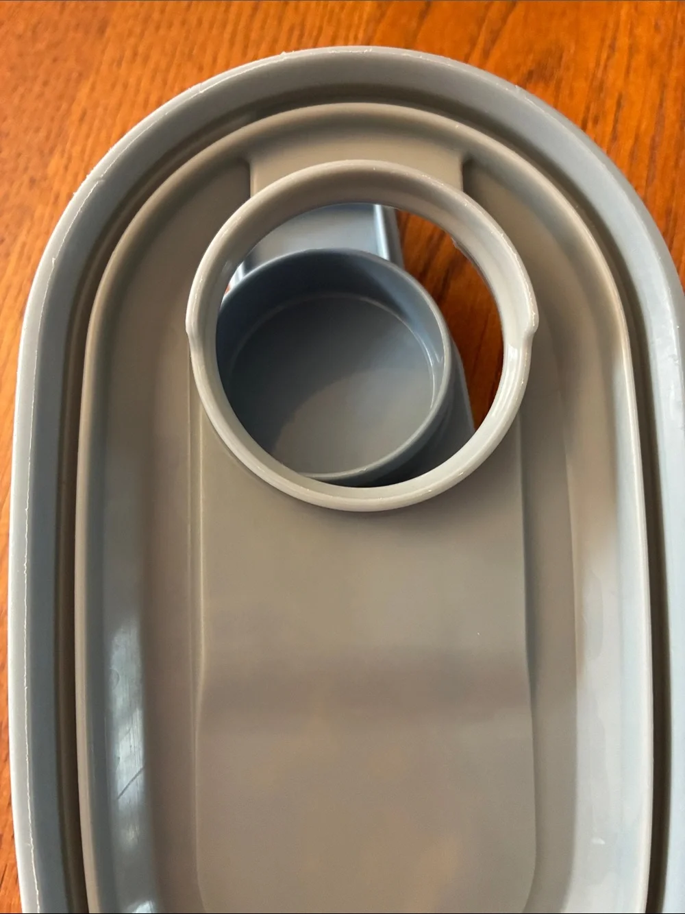 Tupperware Plastic Pitcher with Gray Lid and Handle